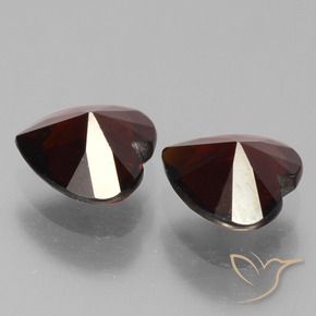 1.71 ct natürliche Schwärzlich Rot Pyrop-Granat-Edelsteine, Herz, VVS-VS