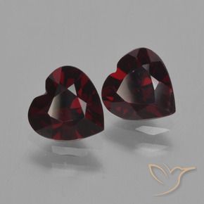 1.75 ct natürliche dunkelrot Pyrop-Granat-Edelsteine, Herz, VVS-VS