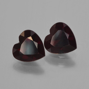 1,64 ct natürliche roter Pyrop-Edelsteine, Herzform, VVS-VS