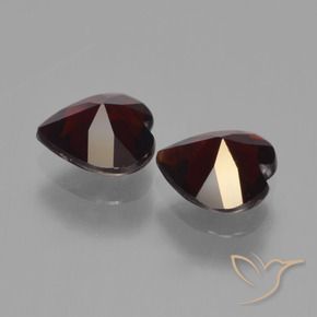 1.63 ct natürliche Schwärzlich Rot Pyrop-Granat-Edelsteine, Herz, VVS-VS