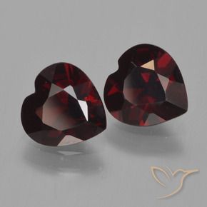 1.65 ct natürliche Schwärzlich Rot Pyrop-Granat-Edelsteine, Herz, VVS-VS