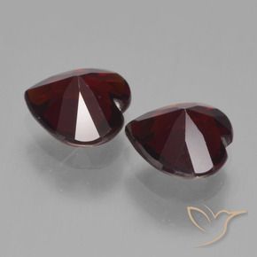 1.65 ct natürliche Schwärzlich Rot Pyrop-Granat-Edelsteine, Herz, VVS-VS