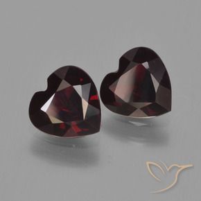 1.62 ct natürliche dunkelrot Pyrop-Granat-Edelsteine, Herz, VVS-VS