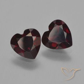 1.55 ct natürliche dunkelrot Pyrop-Granat-Edelsteine, Herz, VVS-VS