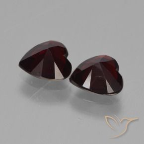 1.55 ct natürliche dunkelrot Pyrop-Granat-Edelsteine, Herz, VVS-VS