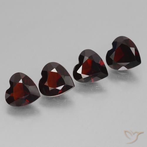 2.93ctw Natürlicher dunkelrot Pyrop-Granat, Herz, VVS-VS