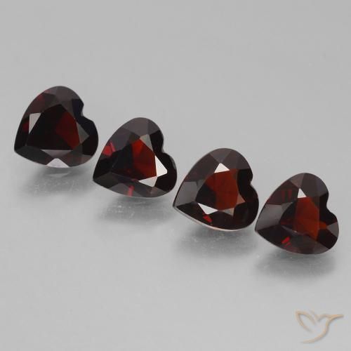 2.93 ct natürliche dunkelrot Pyrop-Granat-Edelsteine, Herz, VVS-VS