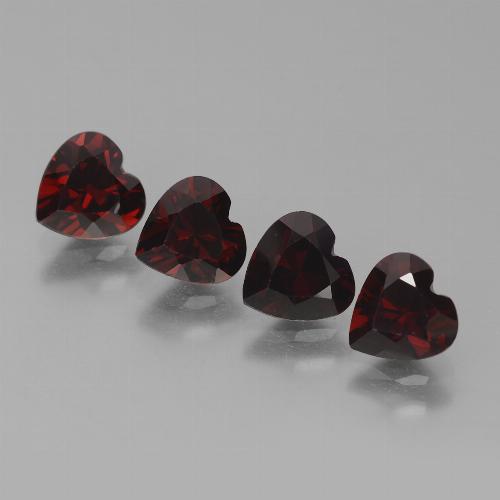 3,86 ct natürliche roter Pyrop-Edelsteine, Herzform, VVS-VS