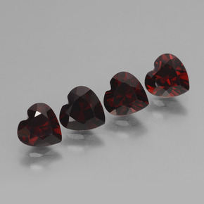 3,86 ct natürliche roter Pyrop-Edelsteine, Herzform, VVS-VS