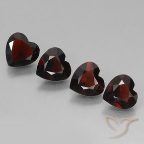 3.07 ct natürliche Schwärzlich Rot Pyrop-Granat-Edelsteine, Herz, VVS-VS