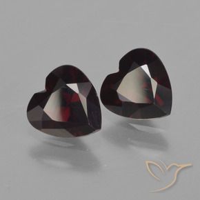 1.67 ct natürliche dunkelrot Pyrop-Granat-Edelsteine, Herz, VVS-VS