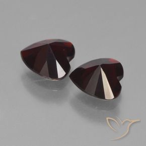 1.67 ct natürliche dunkelrot Pyrop-Granat-Edelsteine, Herz, VVS-VS