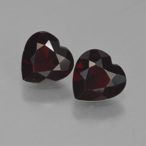 1.65 ct natürliche dunkelrot Pyrop-Granat-Edelsteine, Herzform, VVS-VS