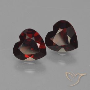 1.64 ct natürliche dunkelrot Pyrop-Granat-Edelsteine, Herz, VVS-VS