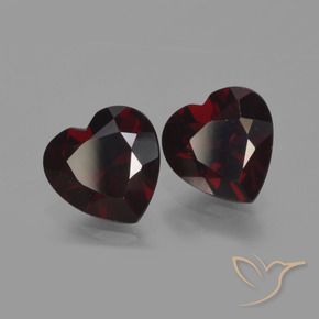 1.84 ct natürliche Schwärzlich Rot Pyrop-Granat-Edelsteine, Herz, VVS-VS