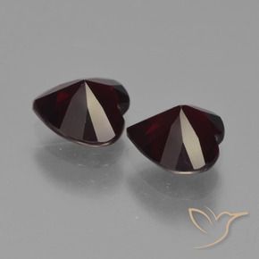 1.84 ct natürliche Schwärzlich Rot Pyrop-Granat-Edelsteine, Herz, VVS-VS