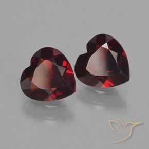 1.63 ct natürliche dunkelrot Pyrop-Granat-Edelsteine, Herz, VVS-VS