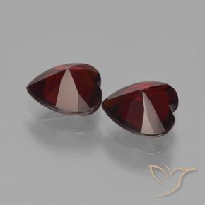 1.63 ct natürliche dunkelrot Pyrop-Granat-Edelsteine, Herz, VVS-VS