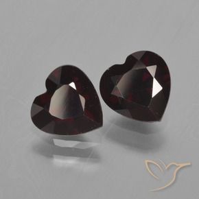 1.75 ct natürliche Schwärzlich Rot Pyrop-Granat-Edelsteine, Herz, VVS-VS
