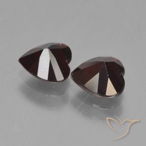 1.75 ct natürliche Schwärzlich Rot Pyrop-Granat-Edelsteine, Herz, VVS-VS