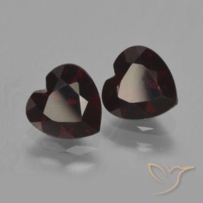 2.00 ct natürliche Schwärzlich Rot Pyrop-Granat-Edelsteine, Herz, VVS-VS