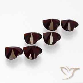 5.18 ct natürliche Schwärzlich Rot Pyrop-Granat-Edelsteine, Herz, VVS-VS