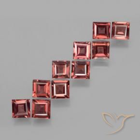 3.86 ct natürliche Helles Scharlachrot Pyrop-Granat-Edelsteine, Quadrat, VS