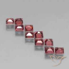 3.84 ct natürliche Mittel-Dunkelrot Pyrop-Granat-Edelsteine, Quadrat, VS
