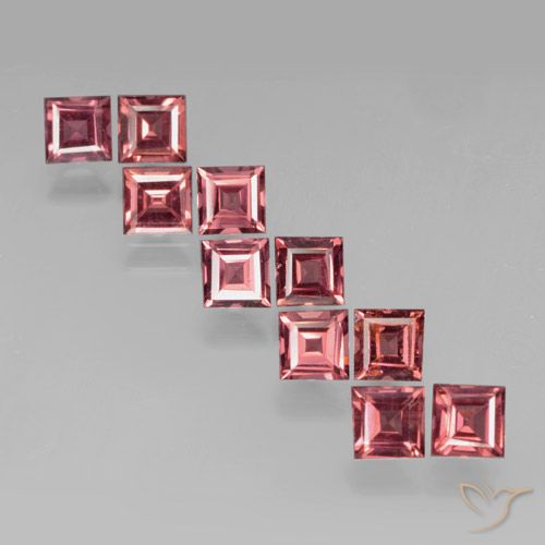 3.84ctw Natürlicher Himbeerrot Pyrop-Granat, Quadrat, VS