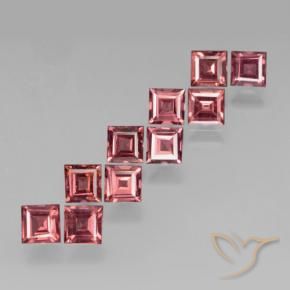 3.84 ct natürliche Himbeerrot Pyrop-Granat-Edelsteine, Quadrat, VS