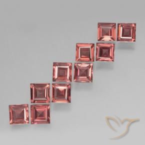 4.23 ct natürliche Helles Scharlachrot Pyrop-Granat-Edelsteine, Quadrat, VS
