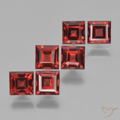2.81ctw Natürlicher Johannisbeere Rot Pyrop-Granat, Quadrat, VS