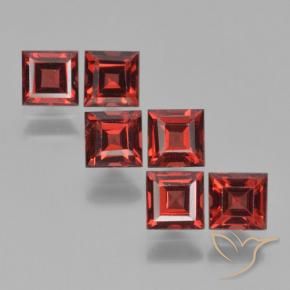 2.81 ct natürliche Johannisbeere Rot Pyrop-Granat-Edelsteine, Quadrat, VS