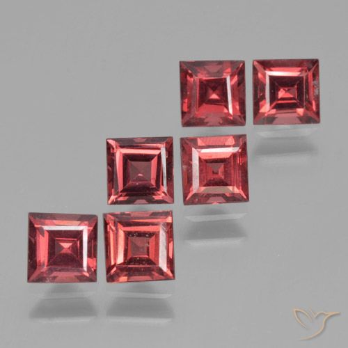 2.74ctw Natürlicher Mittelrot Pyrop-Granat, Quadrat, VS