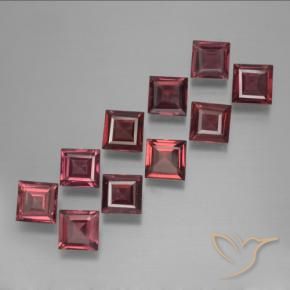 3.98 ct natürliche dunkelrot Pyrop-Granat-Edelsteine, Quadrat, VS