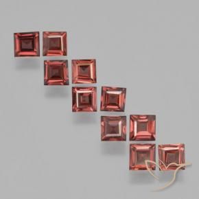 5.01 ct natürliche Mittel-Dunkelrot Pyrop-Granat-Edelsteine, Quadrat, VS