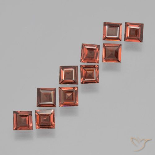 3.16ctw Natürlicher Beerenrot Pyrop-Granat, Quadrat, VS