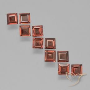 3.16 ct natürliche Beerenrot Pyrop-Granat-Edelsteine, Quadrat, VS