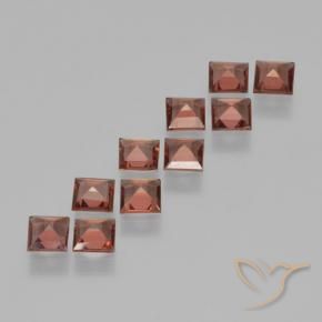 3.16 ct natürliche Beerenrot Pyrop-Granat-Edelsteine, Quadrat, VS