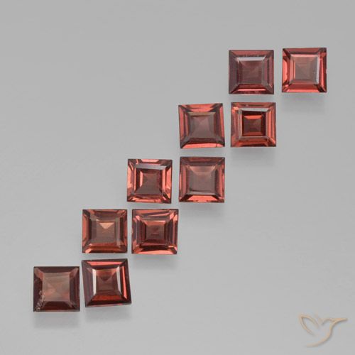 3.58ctw Natürlicher Tiefes Scharlachrot Pyrop-Granat, Quadrat, VS