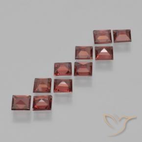 3.58 ct natürliche Tiefes Scharlachrot Pyrop-Granat-Edelsteine, Quadrat, VS