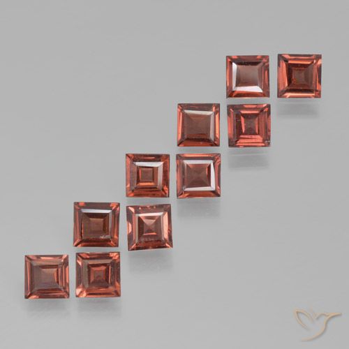 3.96ctw Natürlicher Beerenrot Pyrop-Granat, Quadrat, VS