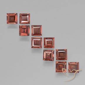 3.96 ct natürliche Beerenrot Pyrop-Granat-Edelsteine, Quadrat, VS