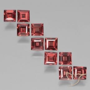3.64 ct natürliche Tiefes Scharlachrot Pyrop-Granat-Edelsteine, Quadrat, VS