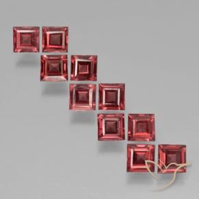 3.82 ct natürliche Scharlachrot Pyrop-Granat-Edelsteine, Quadrat, VS