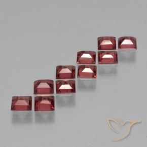 3.82 ct natürliche Scharlachrot Pyrop-Granat-Edelsteine, Quadrat, VS