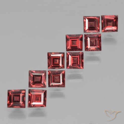 3.90ctw Natürlicher tiefrot Pyrop-Granat, Quadrat, VS