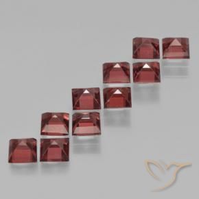 4.24 ct natürliche dunkelrot Pyrop-Granat-Edelsteine, Quadrat, VS
