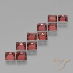 4.20 ct natürliche Mittelrot Pyrop-Granat-Edelsteine, Quadrat, VS