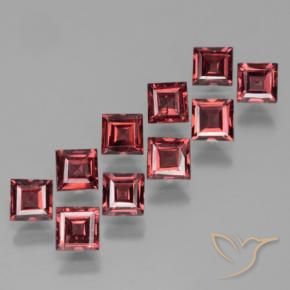 4.14 ct natürliche Mittelrot Pyrop-Granat-Edelsteine, Quadrat, VS